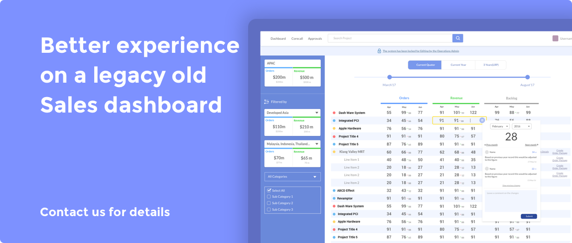 Better experience on a legacy old Sales dashboard